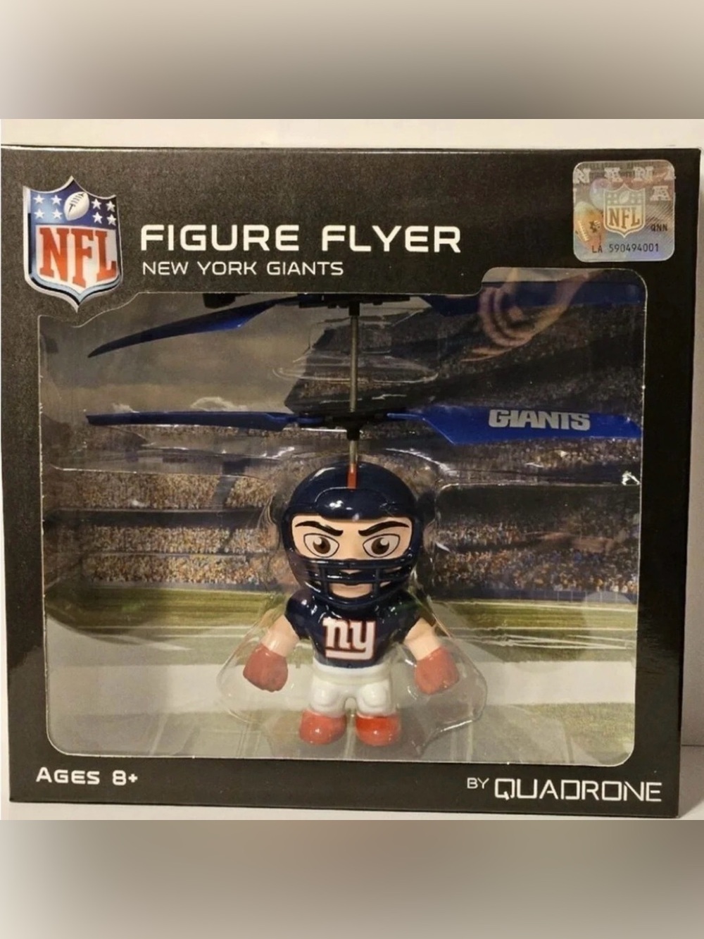 NIB NFL New York Giants Figure Flyer Flying Toy Infrared Sensor Helicopter